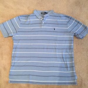XXL Blue Stripe Polo Shirt